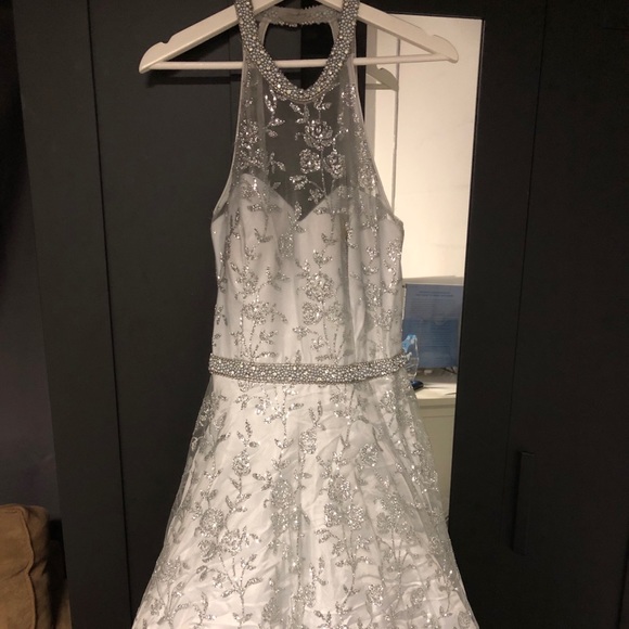 Silver Prom Dress - Picture 2 of 3